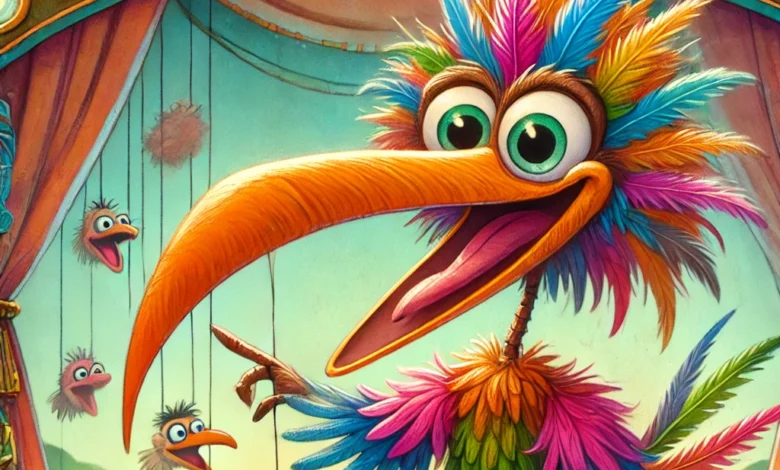 muppet with long hooked beak